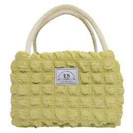 Giselle Lunch Bag, Cold Insulation, Bento Box, Popcorn Bag, Elastic Material, Lightweight, Picnic, Pokopoko Bag, Lunch Box (LimeYellow/Lime Yellow)