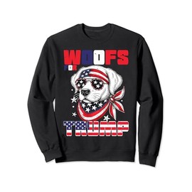 Woofs for trump 2024 dogs republican elections president fun Sweatshirt
