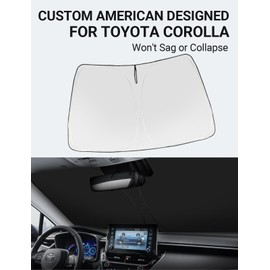 Proadsy 2024 Upgrade Front Windshield Sunshade Foldable Sun Shade Protector Custom Fit 2024 2023 2022 2021 2020 2019 Toyota Corolla SE XSE L LE XLE Hybrid Sedan Accessories