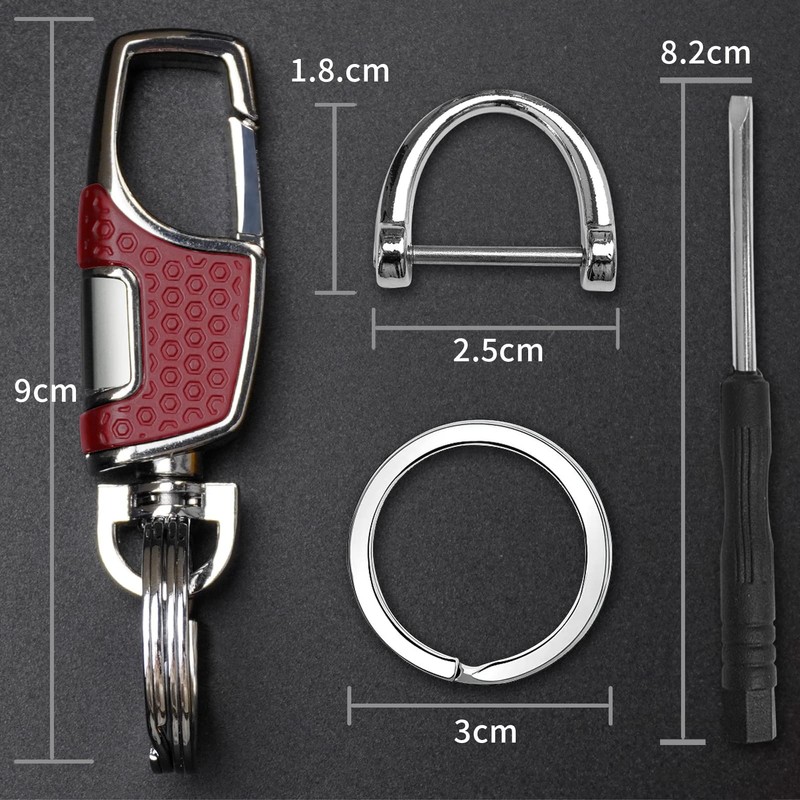 roseddy FT-QCYSG Keychain, Car, Keyring, Men's, Stylish, Popular, Carabiner, Key