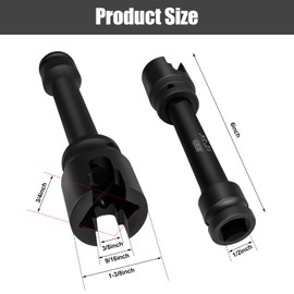 JMSMSH 3/4 Inch 4-Point Square Socket Socket of Strut Channel,1/2" Drive Cr-M0 Alloy Steel, 6" Overall Length