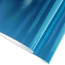 HYANG 2 Rolls Matte Metal PU Faux Leather Roll: 30cm x 135cm Fabric PU for Bags, Bows, Earrings DIY Crafts (Sky Blue)