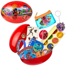 Miraculous 13pc Surprise Miracle Box -Zag Heroez Themed Ladybug And Cat Noir Toys Surprise with Stickers For Kids, Treasure Prizes, Birthday Favors