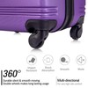 Merax 3 Piece Lightweight Hard Shell Travel Suitcase with 4