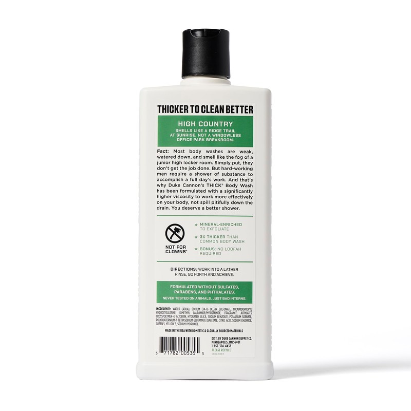 Duke Cannon Supply Co. THICK High-Viscosity Body Wash for Men