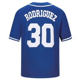 The Sandlot Benny Jersey Men's #30 Benny The Jet Rodriguez Movie Baseball Jersey Stitched S-3XL Blue