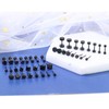 FIBO STEEL 20 Pairs Stainless Steel Black Stud Earrings for