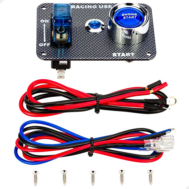 DC12V Racing Car Ignition Switch Panel Rocking Switch+ Engine Start