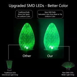 Candelabra 25 Pack LED Candelabra Bulbs E12 Base C7 LED Christmas Light Bulbs Green New