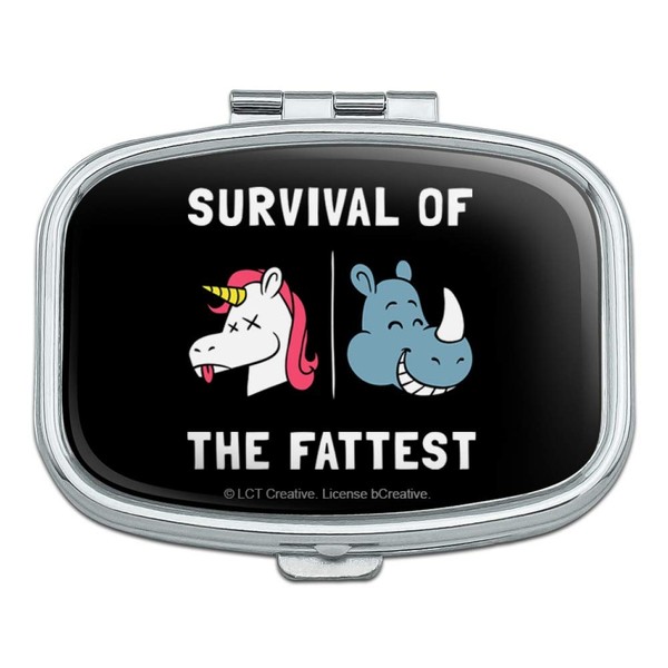 Survival of The Fattest Unicorn Chubby Rhino Fittest Pun Funny