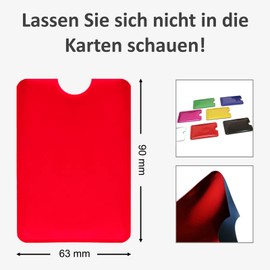 AntiSpyShop 7 x RFID protective covers, TÜV tested, NFC blocker - credit cards, bank and EC cards shielding, 7 colourful, Classic