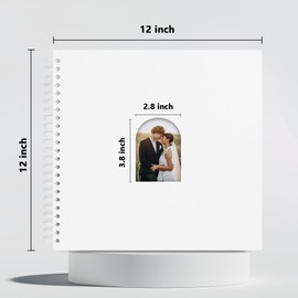 Hiwhy Scrapbook 12x12 Inch DIY Photo Album 40 Sheets Memory Book White