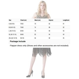 Costume Bay 1920s Roaring 20s Charleston Gangster Flapper Gatsby Fancy Dress Costume Outfit (Flapper Dress Gold, L)