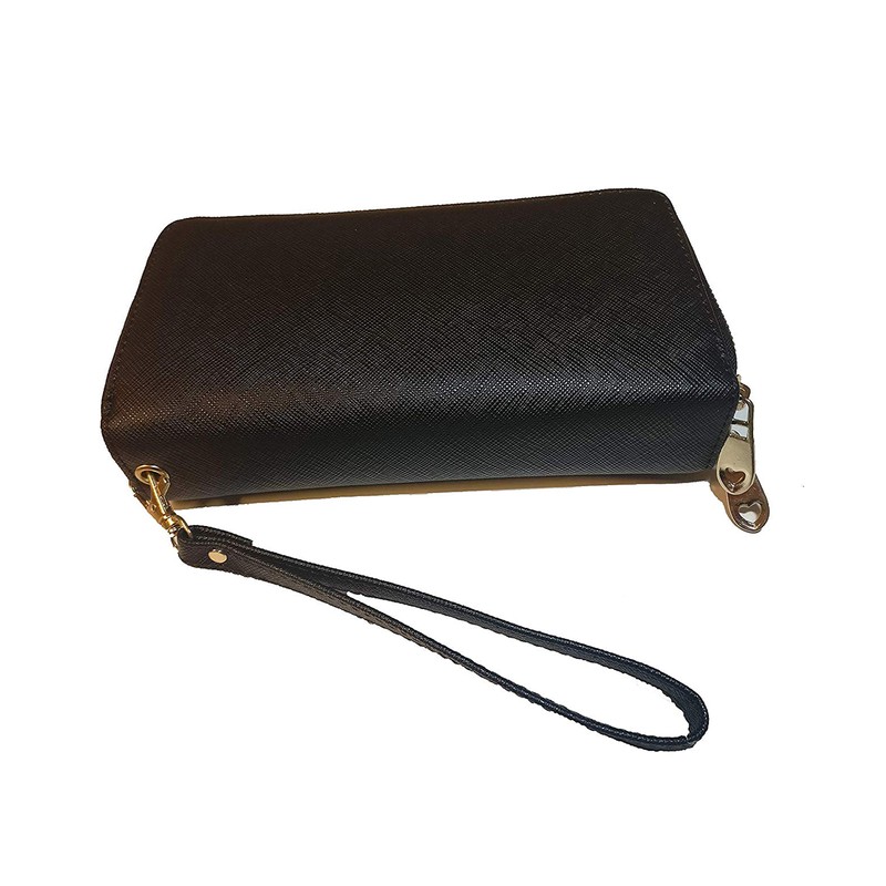 GRESEL Women's Wallet in Faux Leather, with Zipper and Coin