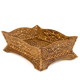 Birch Bark Bread and Pastry Basket, Bread Storage Container and Fruit Basket for Serving Set