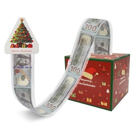 FERGONO Money Box for Cash Gift Pull, Merry Christmas Money Gift Box Surprise Gift Box Pull Money Box Money Holder for Cash with Pull Out Merry Christmas Surprise Set for Friend Family Women Men