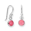 Sterling Silver & Pink Mother of Pearl Round Dangle Drop