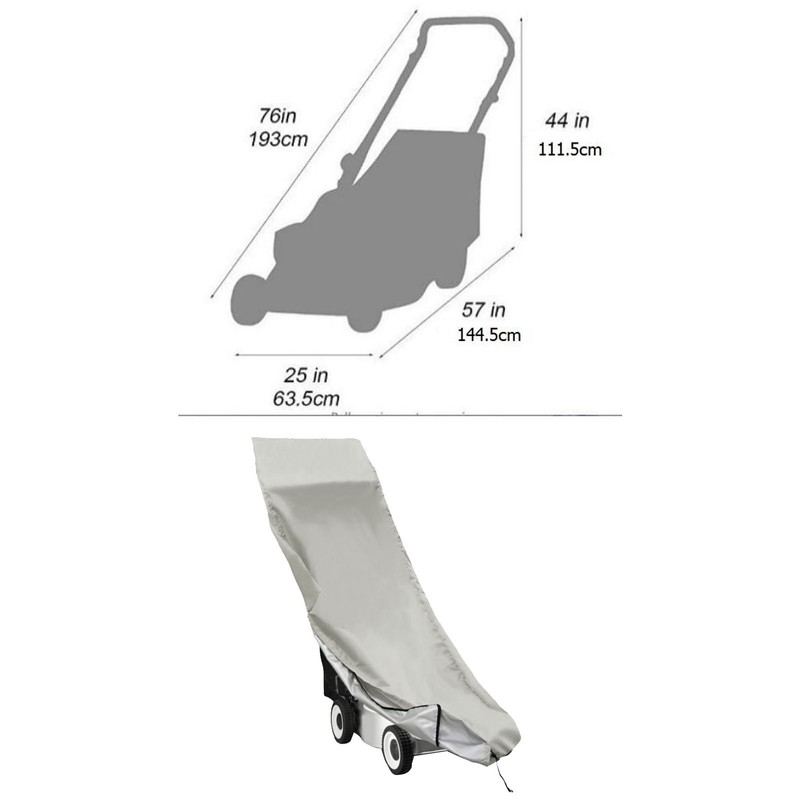 Lawn Mower Cover Waterproof Dustproof Weeding Machine Protector with Storage