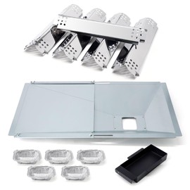 Adviace Replacement Parts for Nexgrill 720-0882A 720-0888N 720-0888S 720-0896 720-0888, Grease Tray Drip Pan & Heat Plates for Nexgrill 5 Burner 720-0882A Gas Grill