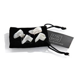 EPIC berry Thumb and Finger Picks - Large White - Best for Fingerstyle Guitar, Banjo or Ukulele. Includes a Pouch.