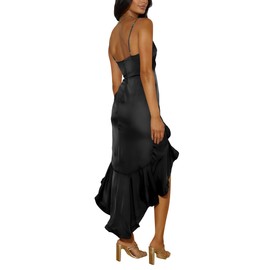 Nova In Sky 2024 Women Summer Fall Homecoming Graduation Dresses Sleeveless V-Neck Going Out Casual Elegant Party Dresses Black M