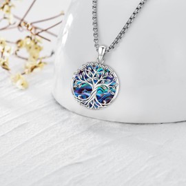 LOOVE Tree of Life Necklace for Women Sterling Silver Family Tree Necklace Celtic Tree of Life Pendant Family Tree Jewelry