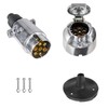 BEIJISTAR Trailer Plug & Trailer Socket, 7-Pin Metal with Rubber