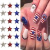 20 Pcs 4th of July Nail Charms Star Nail Charms