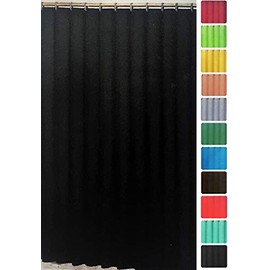 Better Home Deluxe Heavy Weight Shower Curtain Liner (Black)