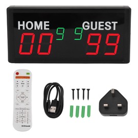 Basketball Soccer Portable Scoreboard 1.8 Inch Remote Control Scorer for Indoor Ball Games 100‑240V UK Plug
