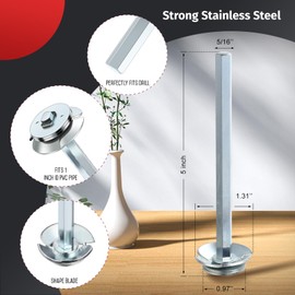 Plumbing PVC Fitting Socket Saver, Pipe Reamer Cutter for Removing SCH 40 From Hub, Fits 1/2" Variable Speed Power Drill, Bit Socket Saver Inside for ABS PVC Pipe (1 Inch)