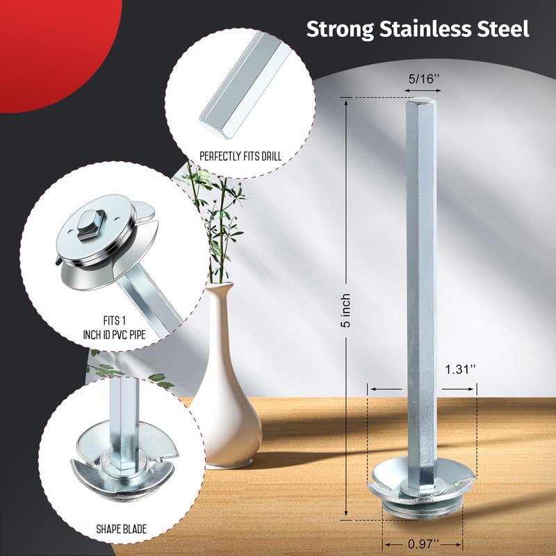 Plumbing PVC Fitting Socket Saver, Pipe Reamer Cutter for Removing