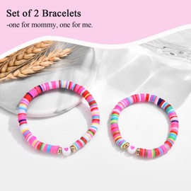 FIEEFX First Day of Kindergarten Bracelet Gift Mommy and Me Mom and Daughter Bracelets Set for 2 Back to School Gifts Bracelet for Daughter Girls