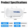 5-Gallon Portable Horizontal Air Tank 125 PSI Maximum Pressure White