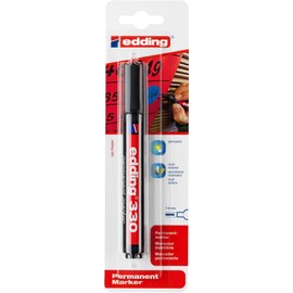 edding 330 Permanent Markers - Black - 1 Pen - Wedge Tip 1-5 mm - Waterproof, Quick-Drying - Smudge-proof - for Cardboard, Plastic, Glass, Wood, Metal, Glass