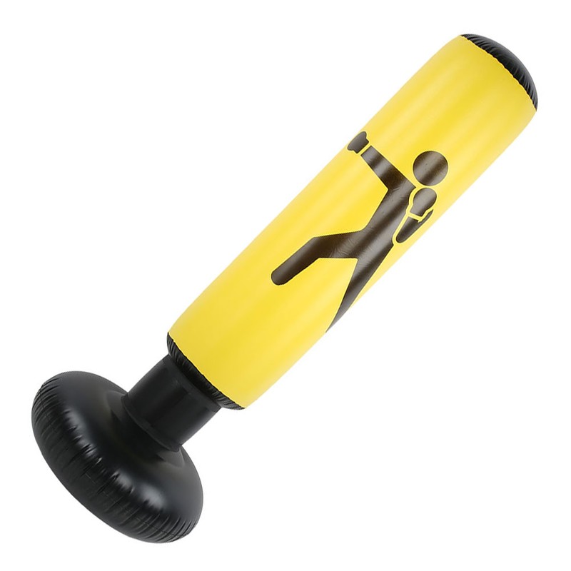 Inflatable Boxing Column Adults Fitness Decompression Sandbag Punching Bag ThickenYellow