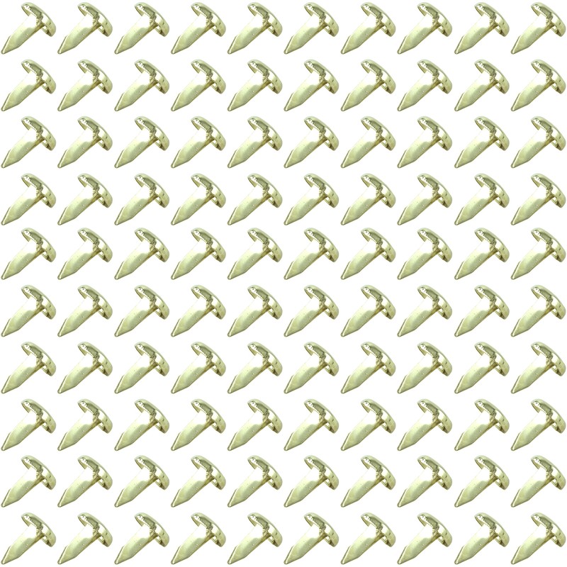 Clipco Paper Fasteners Mini 1/3-Inch Brass Plated (100-Pack)