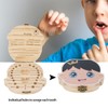 Tooth Keepsake Box, Individual Holes Primary Teeth Organizer Baby Wooden