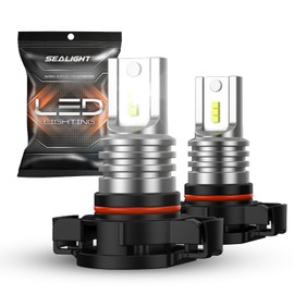 SEALIGHT 5201/5202 LED Fog Light Bulbs, Real 1:1 100% Successful Installation, 6500K Cool White Fog Light Bulb, PS24W/PS19W LED Fog Lights For Cars,Trucks,SUV, 3 Mins Plug-N-Play, Pack of 2
