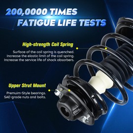 Front Struts Assembly & Sway Bar Links for 1997-2001 Toyota Camry(3L), Lexus ES300; 99-03 Solara, Avalon; Shock Absorber w/Coil Spring Replace 271679 271678 4PCS