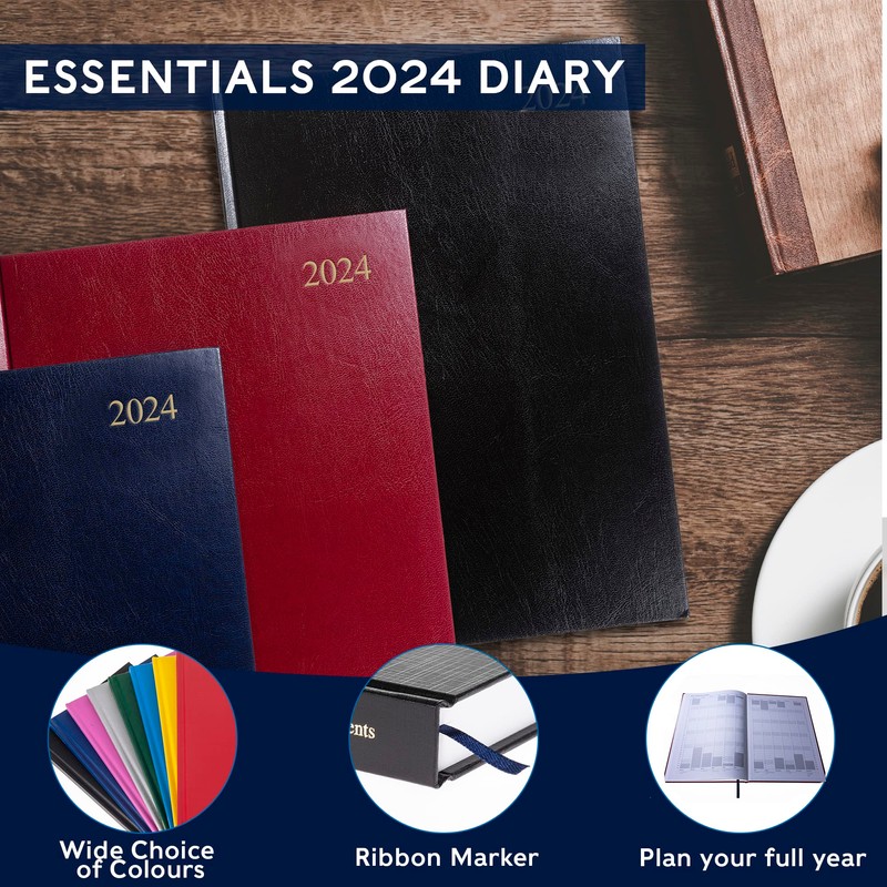 Collins Debden Essential A4 Diary Week to View Planner 2024