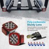 Partsam 12V Waterproof Square LED Trailer Tail Light Kit Clear