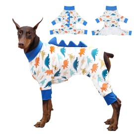 UNIPUP Dog Pajamas for Large Dogs, Big Dog Onesie, Big Dog Clothes, Anti Shedding, Anti Licking, Post Surgery Recovery Dog Pjs, Cotton Soft Material Stretchable Dog Pajamas U-COSP02XL