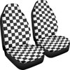 Pehede Car Seat Cover Black and White Chess Pattern Front