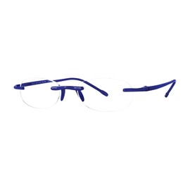 Scojo New York Gels Original Reading Glasses, Handmade Scratch Resistant Readers for Women and Men, Sailing Blue - 1.25x