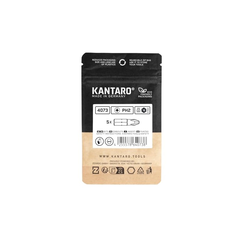 KANTARO 4073 Bit PH2 x 25 mm (Pack of 5)