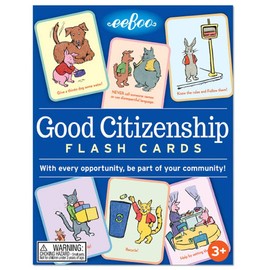 eeBoo: Good Citizenship Conversation Flash Cards, Encourages and Teaches Children How to Be Part of Their Community, Whether Family, School, or Planet, for Ages 3 and up