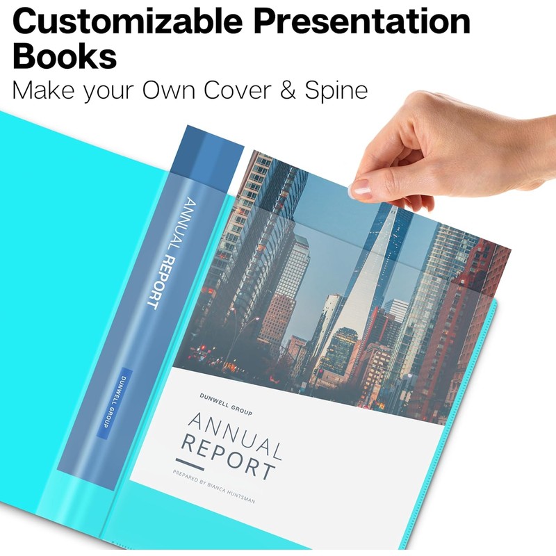 Dunwell Presentation Binder 12-Pocket, Displays 24 Pages, 8.5x11 Portfolio Binder