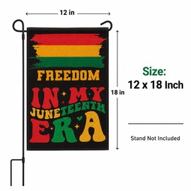 Juneteenth Garden Flag 12×18 Inch, Juneteenth Decorations, African American Black Emancipation, Black History Month Garden Flag Double Sided, Freedom Independence Day Flag for House Outdoor Indoor Yard Outside Decor