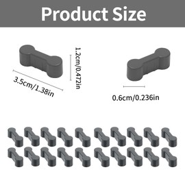 Pack of 20 Wooden Rail Adapter Connectors, Wooden Railway Connectors, Reusable Rail Connectors, Track Connectors, Plastic Universal, Wooden Railway Accessories for Train Toys